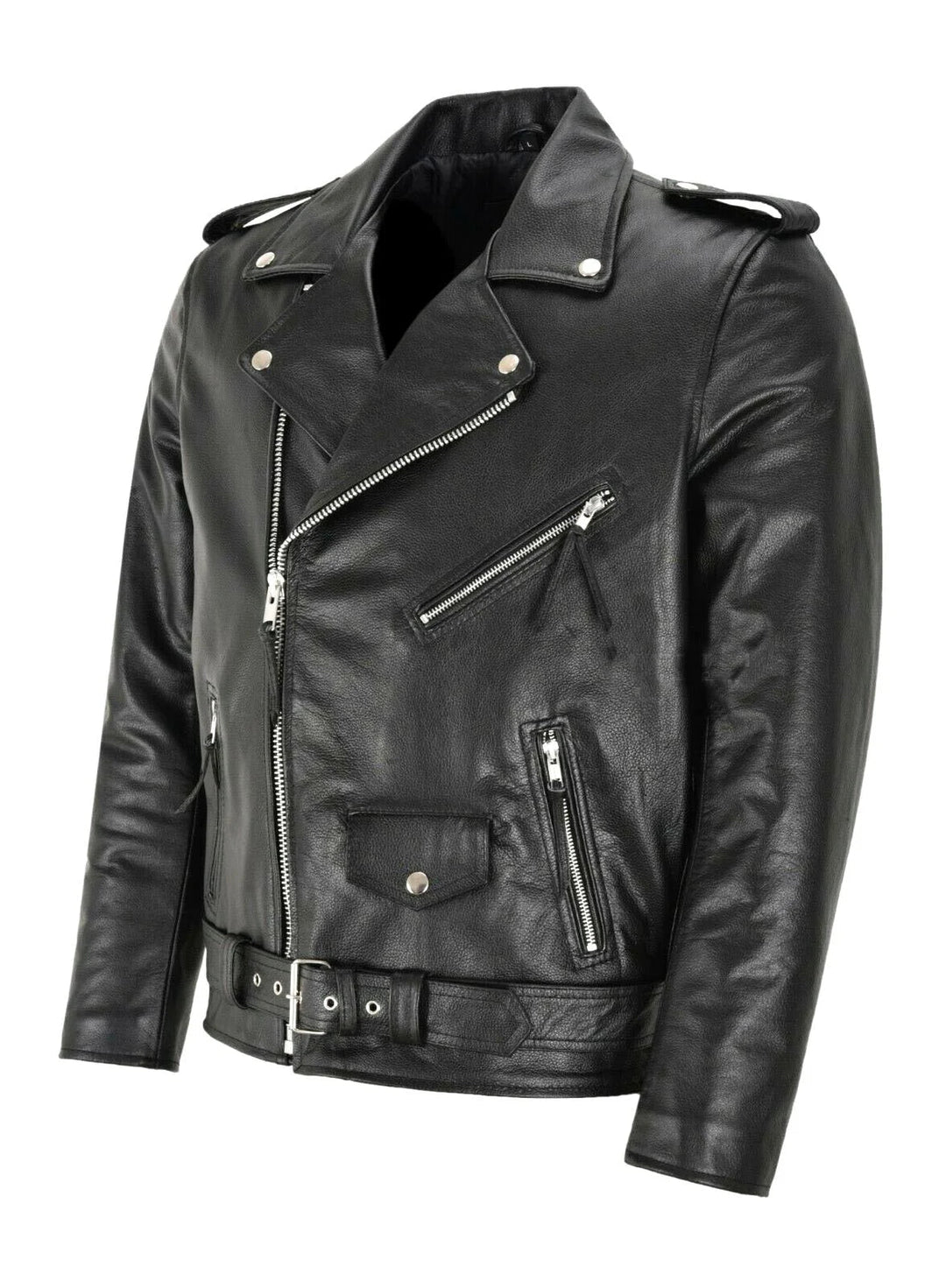 Björn™ | Klassisk Läderjacka i Bikerstil