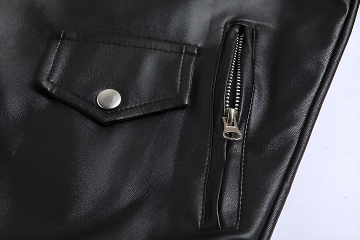 Björn™ | Klassisk Läderjacka i Bikerstil