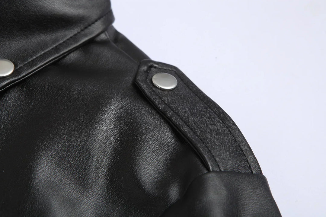 Björn™ | Klassisk Läderjacka i Bikerstil