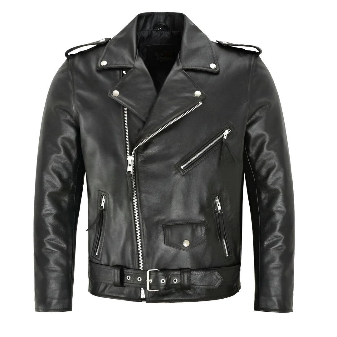 Björn™ | Klassisk Läderjacka i Bikerstil