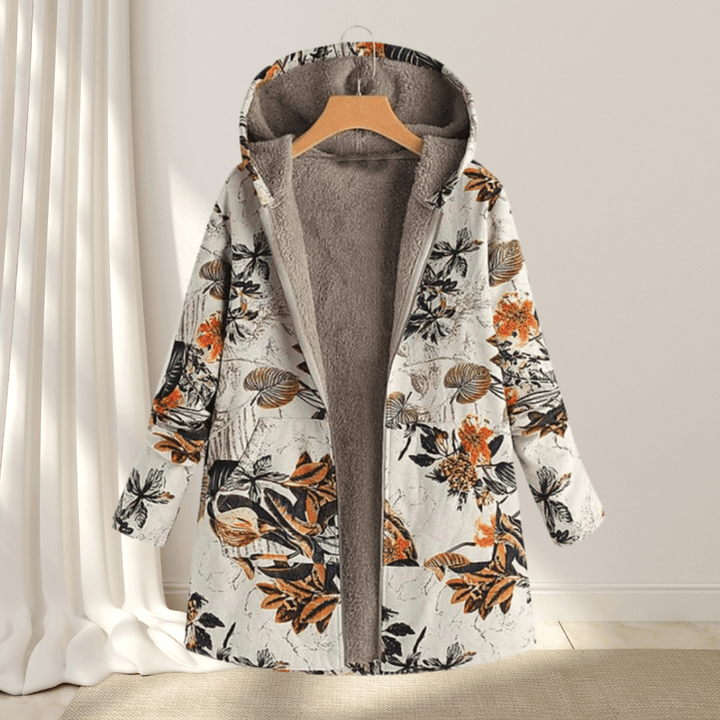 Fleural™ - Stilren Blommig Fleecejacka