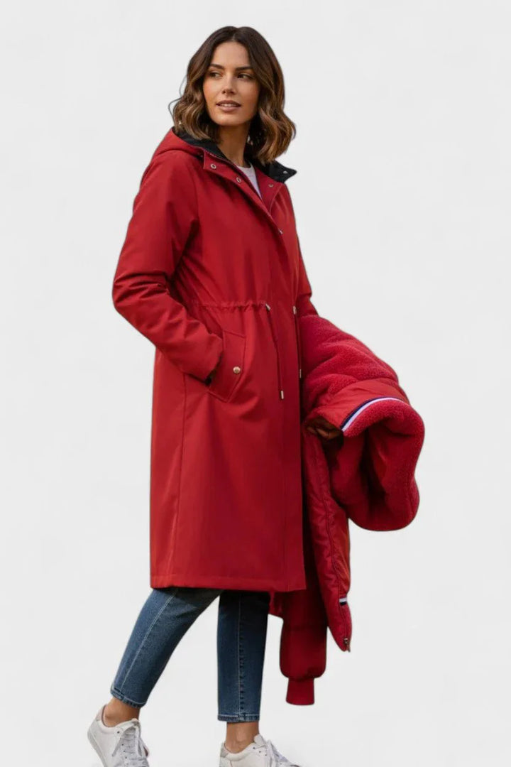 Frostra™ – Höstjacka med Huva och Mjuk Krage