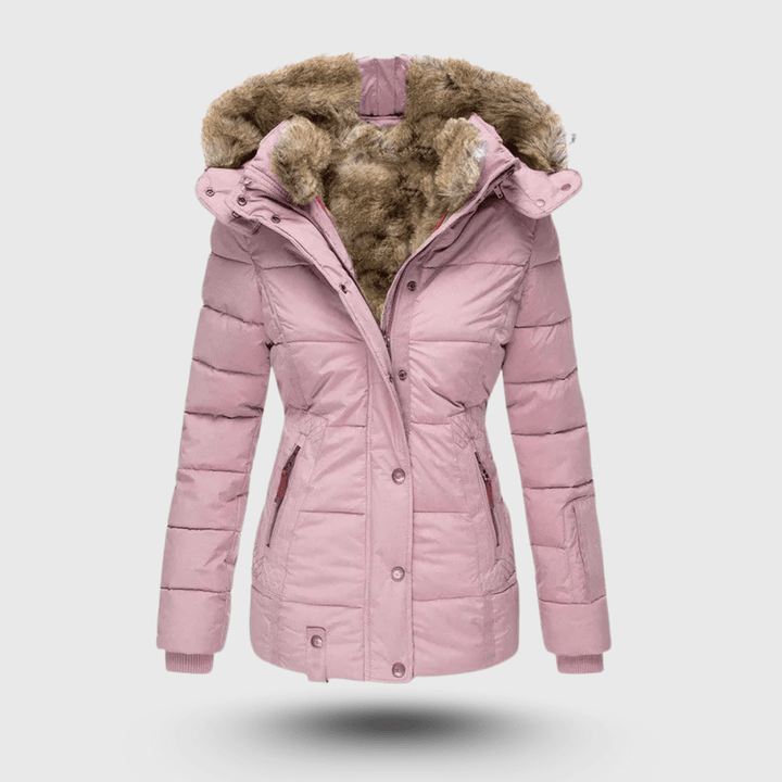 Hanne™ - Vinterjacka med Fluffig Krage och Slim Fit