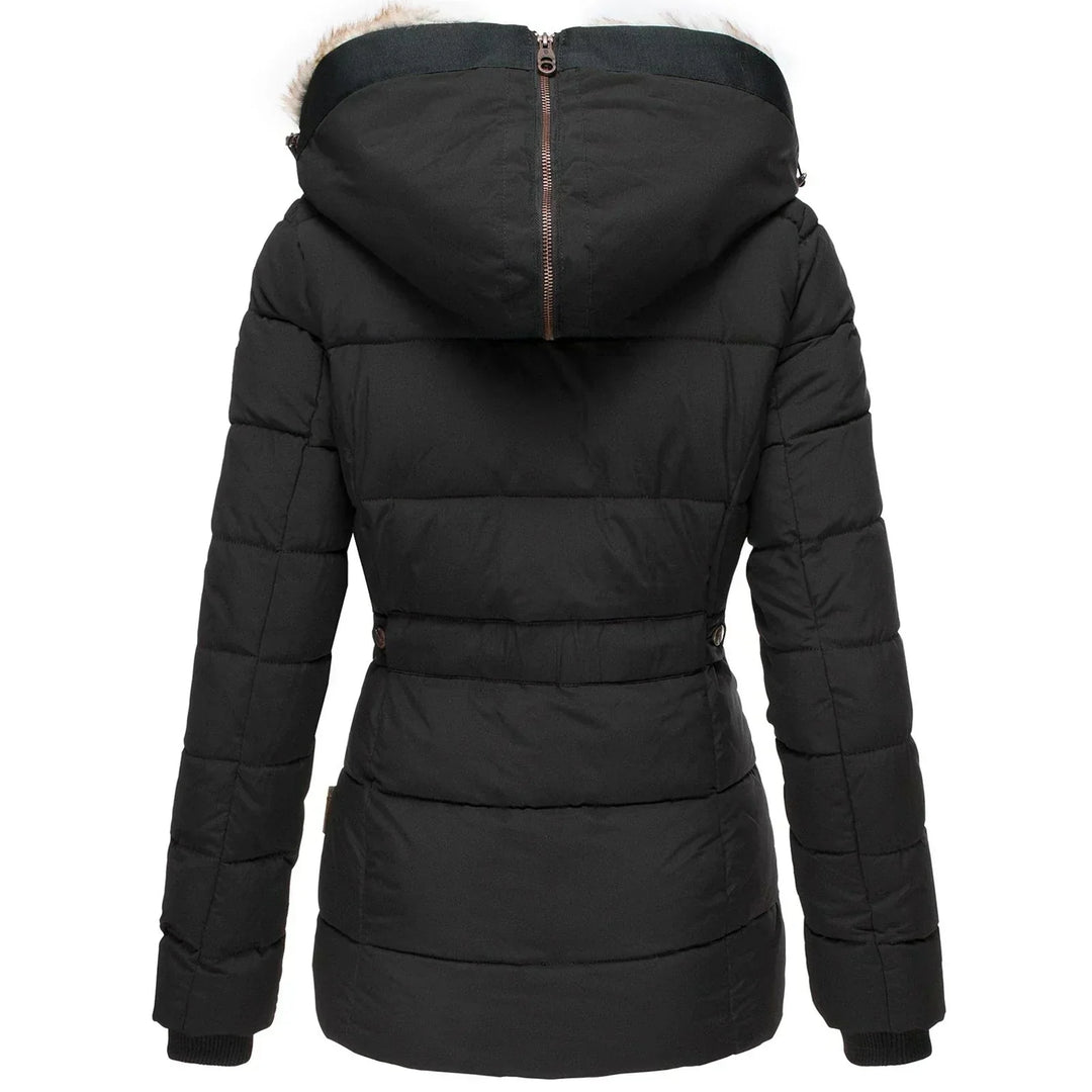 Hanne™ - Vinterjacka med Fluffig Krage och Slim Fit