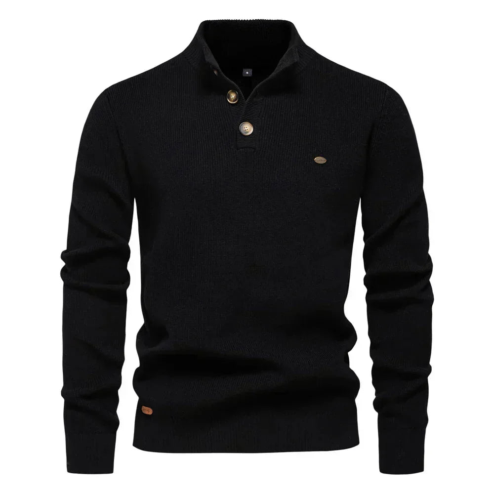 Konrad | Stilfull Herrpullover med Knappdesign