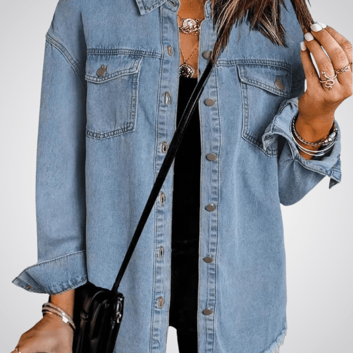 Mathilde™ - Klassisk Jeansjacka för Vardagsbruk