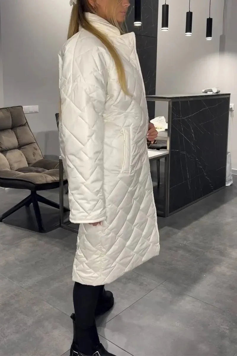 Ofira™ – Vändbar Quiltad Kappa med Leopardfoder