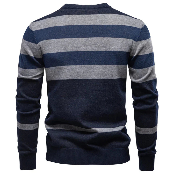 Rosenfeld | Stickad Herrpullover med Rutmönster