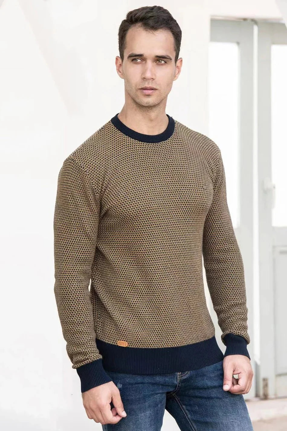 Steinmann | Herrpullover med Rutmönster
