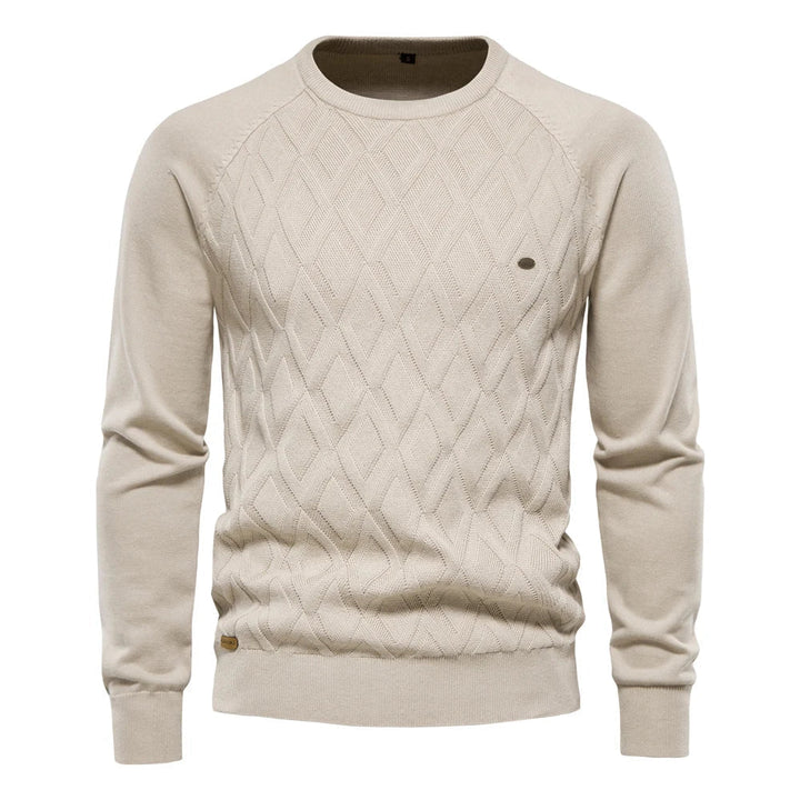 Theodor | Herrpullover med Rutmönster