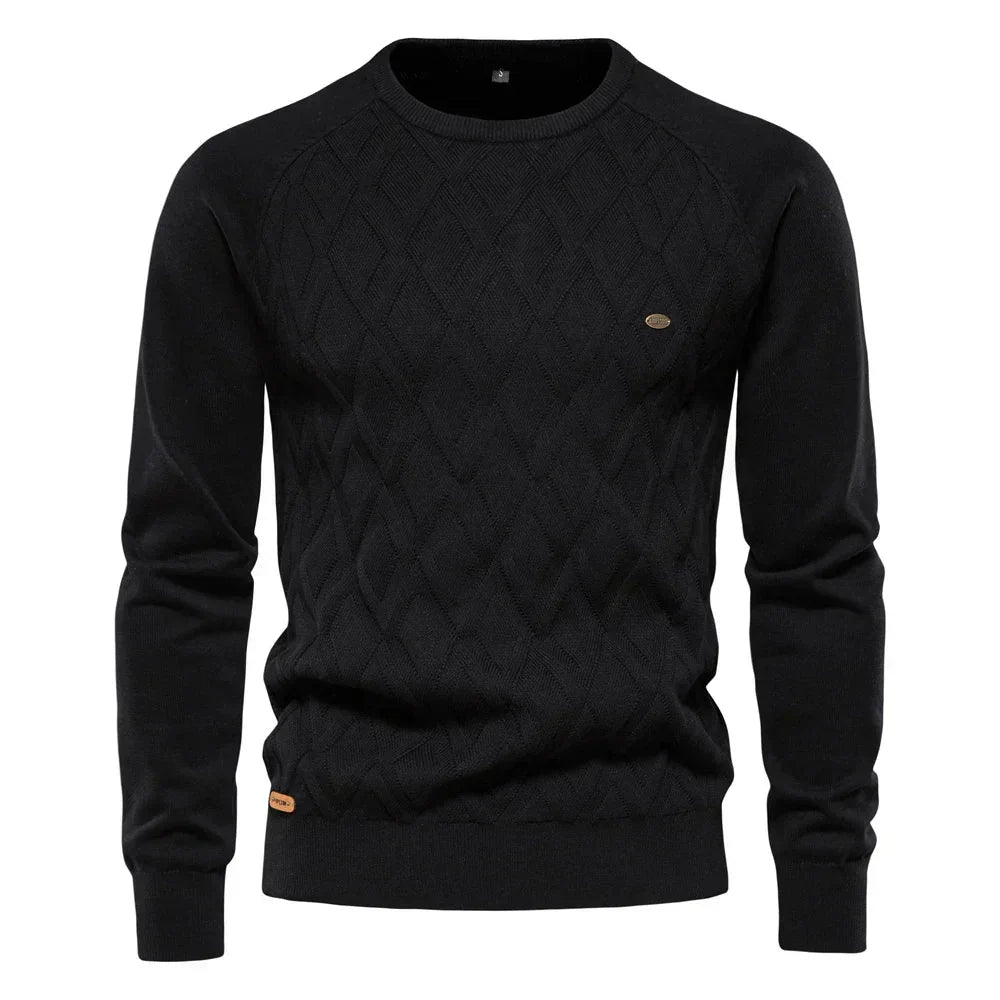Theodor | Herrpullover med Rutmönster