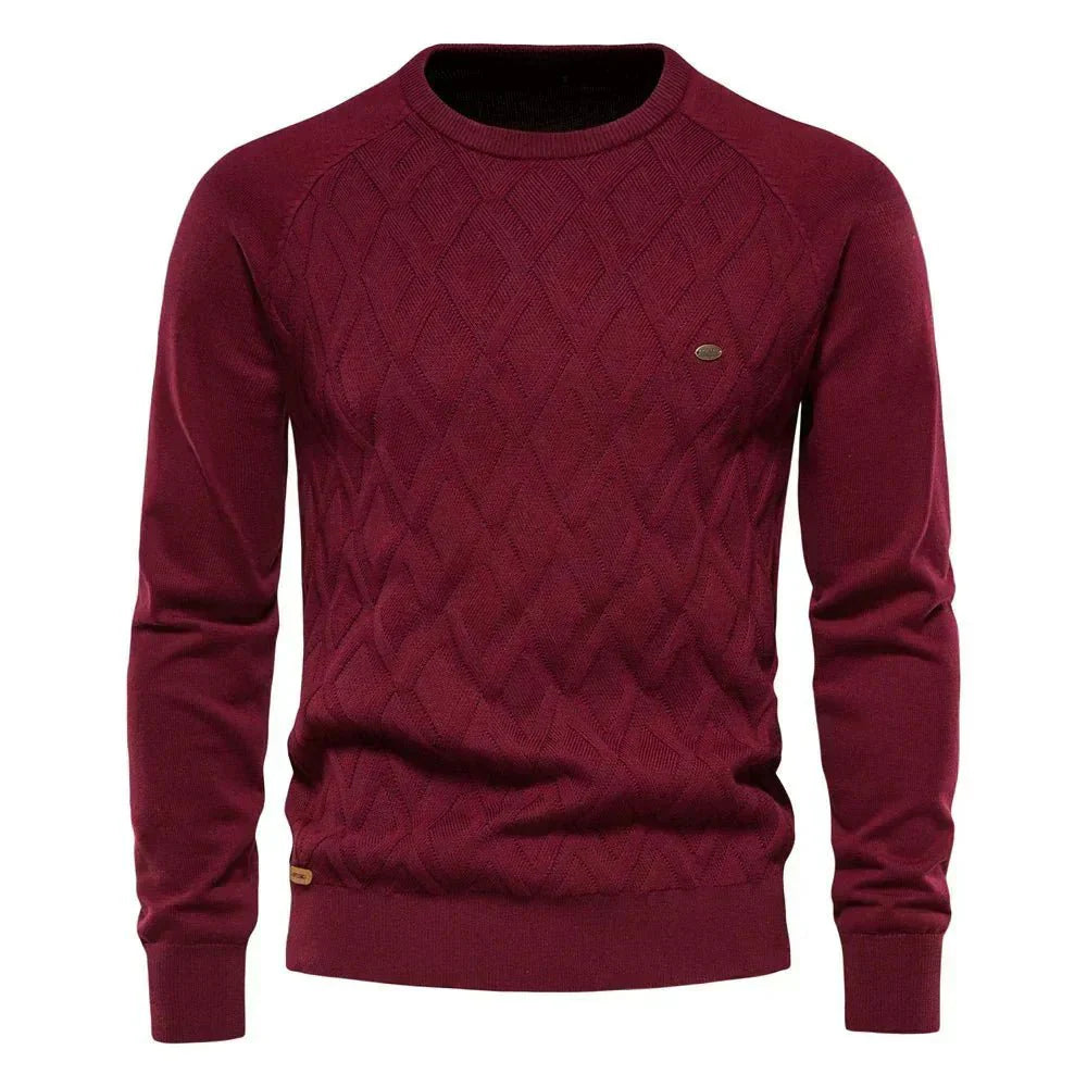 Theodor | Herrpullover med Rutmönster