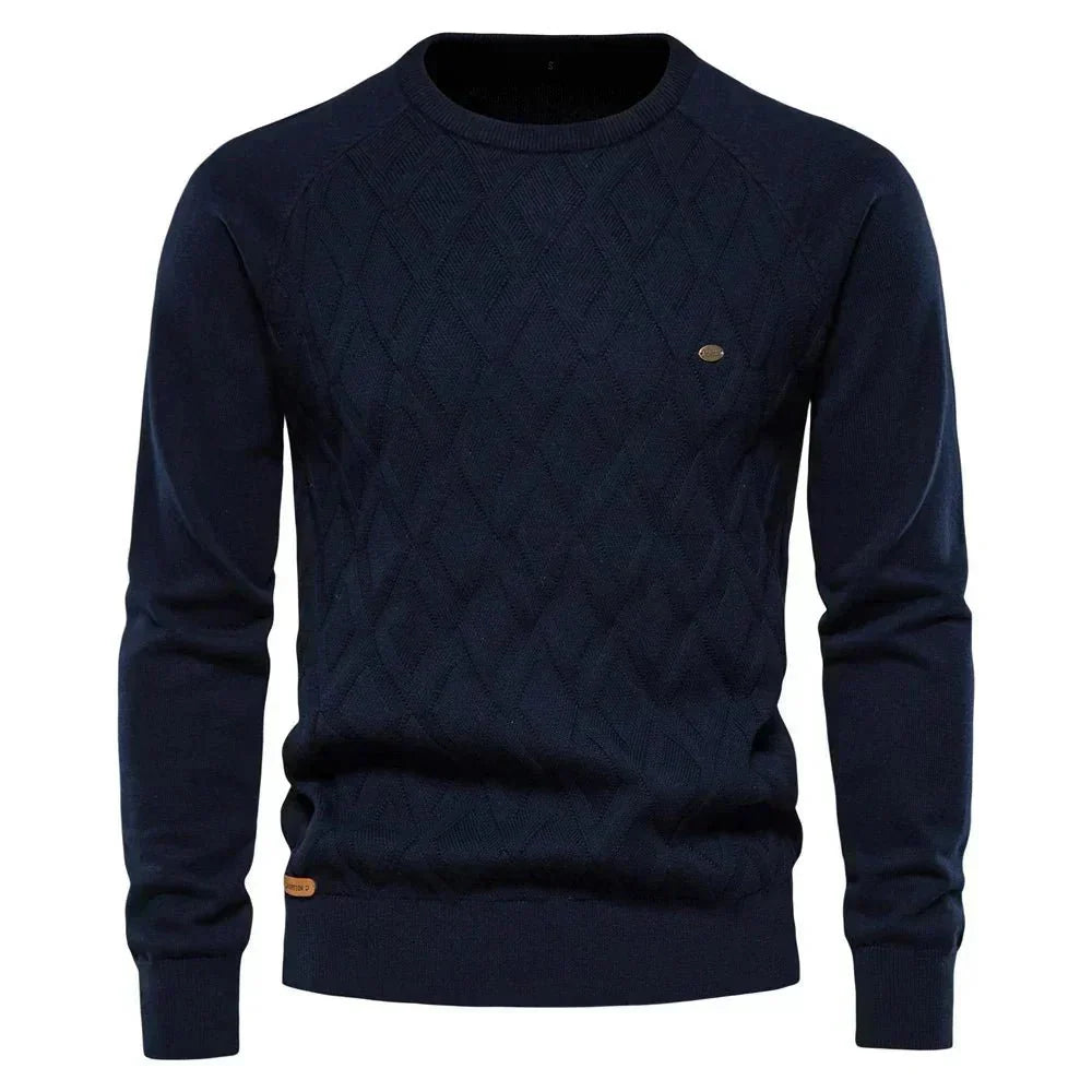 Theodor | Herrpullover med Rutmönster